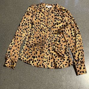 Satin button-up shirt